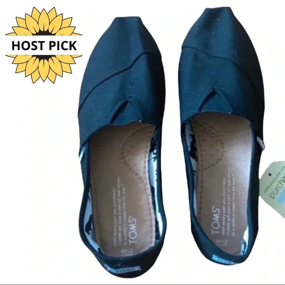 💖HOST PICK💖 TOMS never worn basic black men’s 12 - Picture 2 of 8